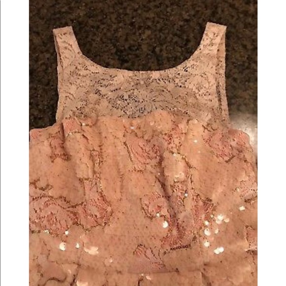 Anthropologie Eva Franco peach sequins Dress - Picture 5 of 7